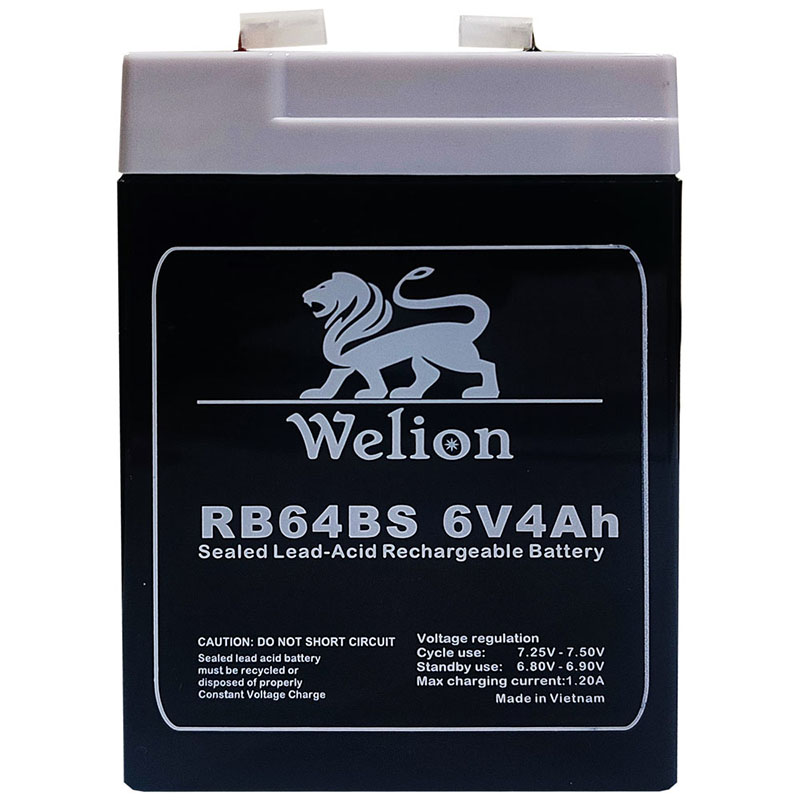 باتری 6 ولت 4 آمپر Welion برای یو پی اس و تجهیزات برقی باتری یو پی اس ویلیون مدل 6V-4Ah مناسب برای تجهیزات الکترونیکی حساس و سیستمهای اضطراری