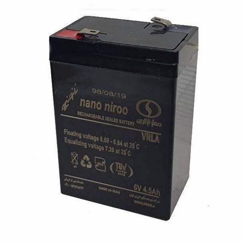 01 - 6V-4.5Ah باتری یو پی اس 6 ولت 4.5 آمپرساعت صبا باتری - Image 1