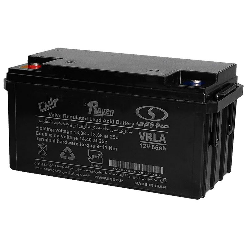 07 -12V-65Ah باتری یو پی اس 12 ولت 65 آمپرساعت صبا باتری - Image 1